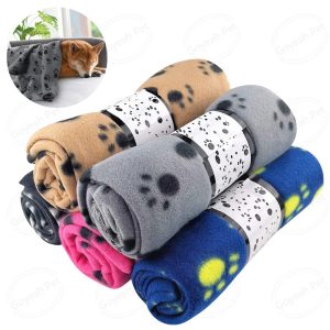Fuzzy Paw Mjuk Fleece Filt – För Hundar och Katter
