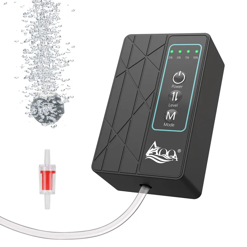 Aquarium Air Pump 30GPH, Adjustable Airflow for Outdoor Fishing Indoor Power Outages, Up to 60-Gallon Tank