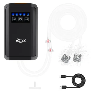 Aquarium Air Pump, 1.5W 80GPH, Rechargeable