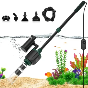 6-in-1 Adjustable Fish Tank Cleaner, 34W Sand Cleaning Kit For Change Water Wash Sand Water Filter