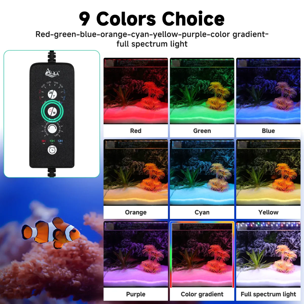 Aquarium LED Light, 24/7 Mode, IP68 Waterproof, for 40-48 Inch Tanks - Bild 7