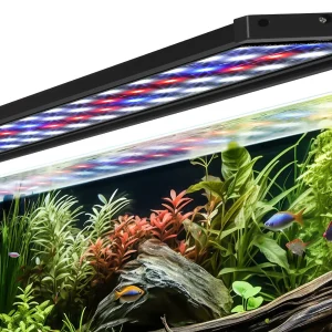 Full Spectrum LED Aquarium Plant Light (11W) for 11-15 Inch Tanks with Timer, 14 Colors & Adjustable Brightness