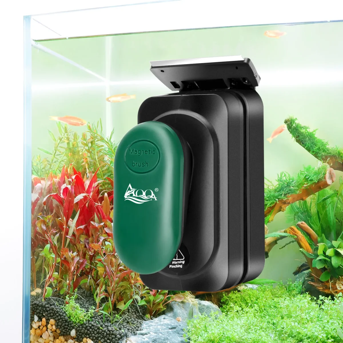 AQQA Aquarium Strong Magnetic Cleaner Brush, Algae Magnet Cleaning Tool, Floating Cleaner Scrubber Brush - Bild 2