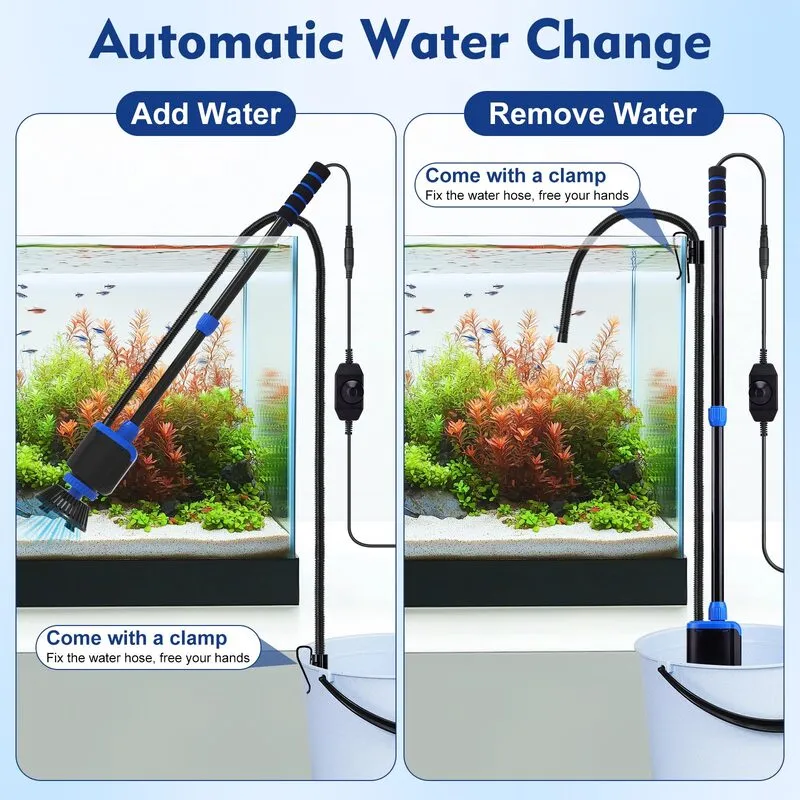 6-in-1 Multifunctional Fish Tank Cleaning Kit for Remove Dirt, Change Water, Wash Sand, Turtle Water Shower, Water Circulation - Bild 5