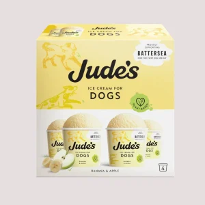 Judes Ice Cream Banana & Apple For Dogs 4 Pack