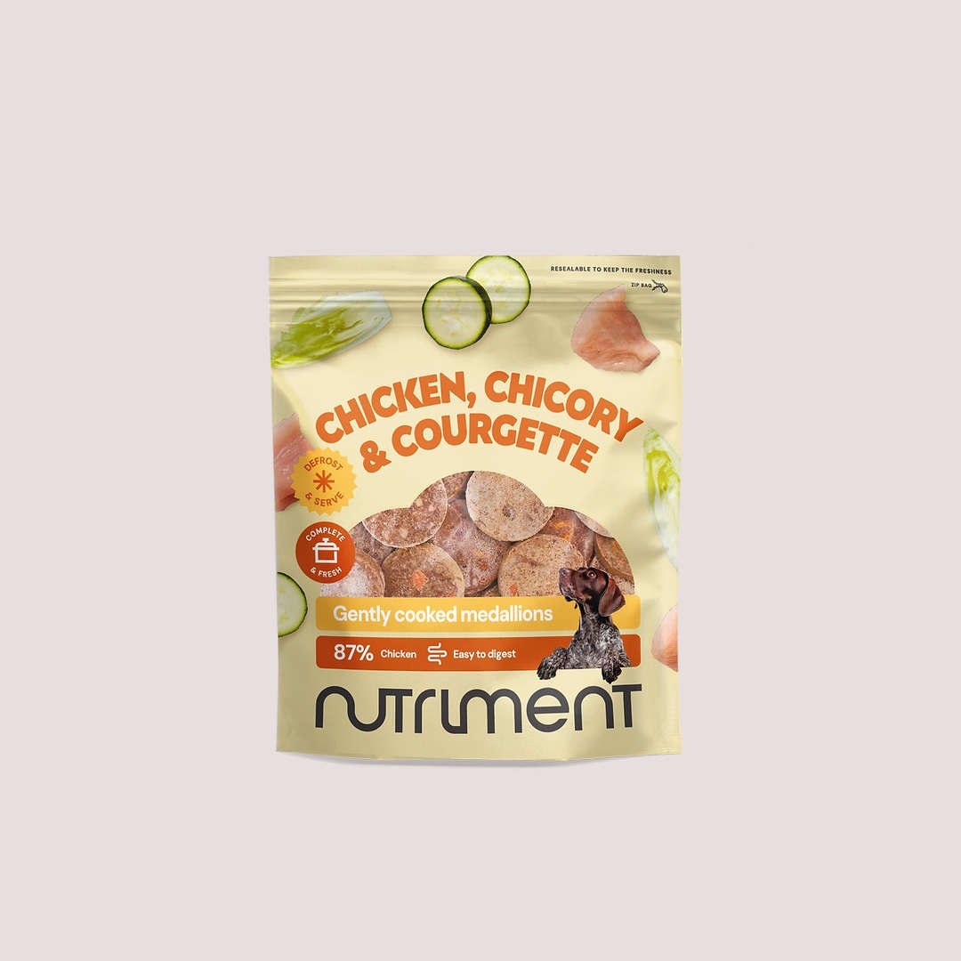Nutriment Gently Cooked Chicken Chicory & Courgette Medallions 800g