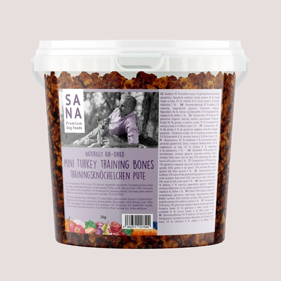 SANA Mini Training Turkey & Sweet Potato Bones 1kg - Bild 2