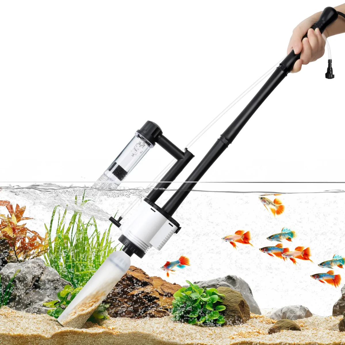 8-in-1 Electric Fish Tank Cleaner For Water Change (30W/480GPH) - Bild 3