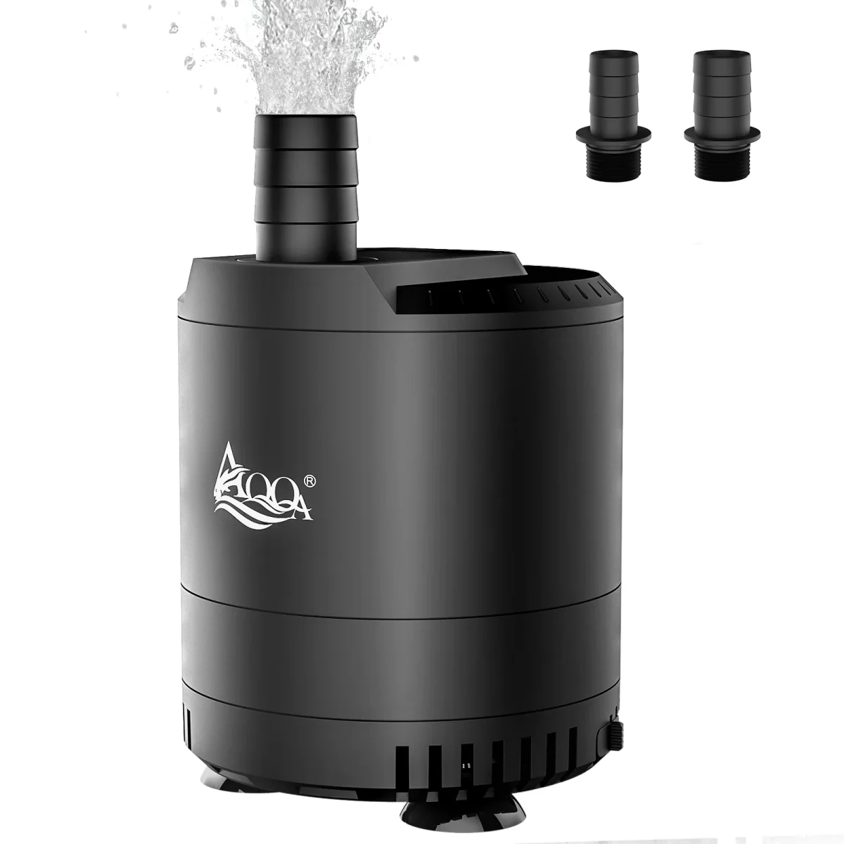Aquarium Submersible Water Pump, 6W 160GPH, with 2 Nozzles