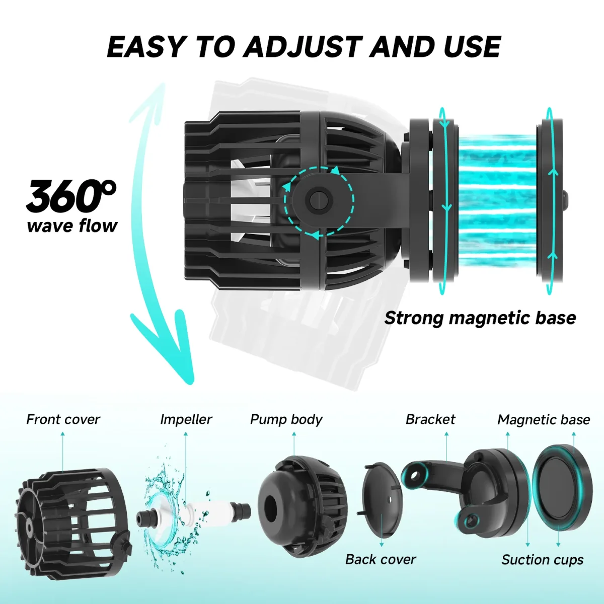Wave Maker for Aquarium, 1056GPH, 15-70 Gal Tank (10W) - Bild 5
