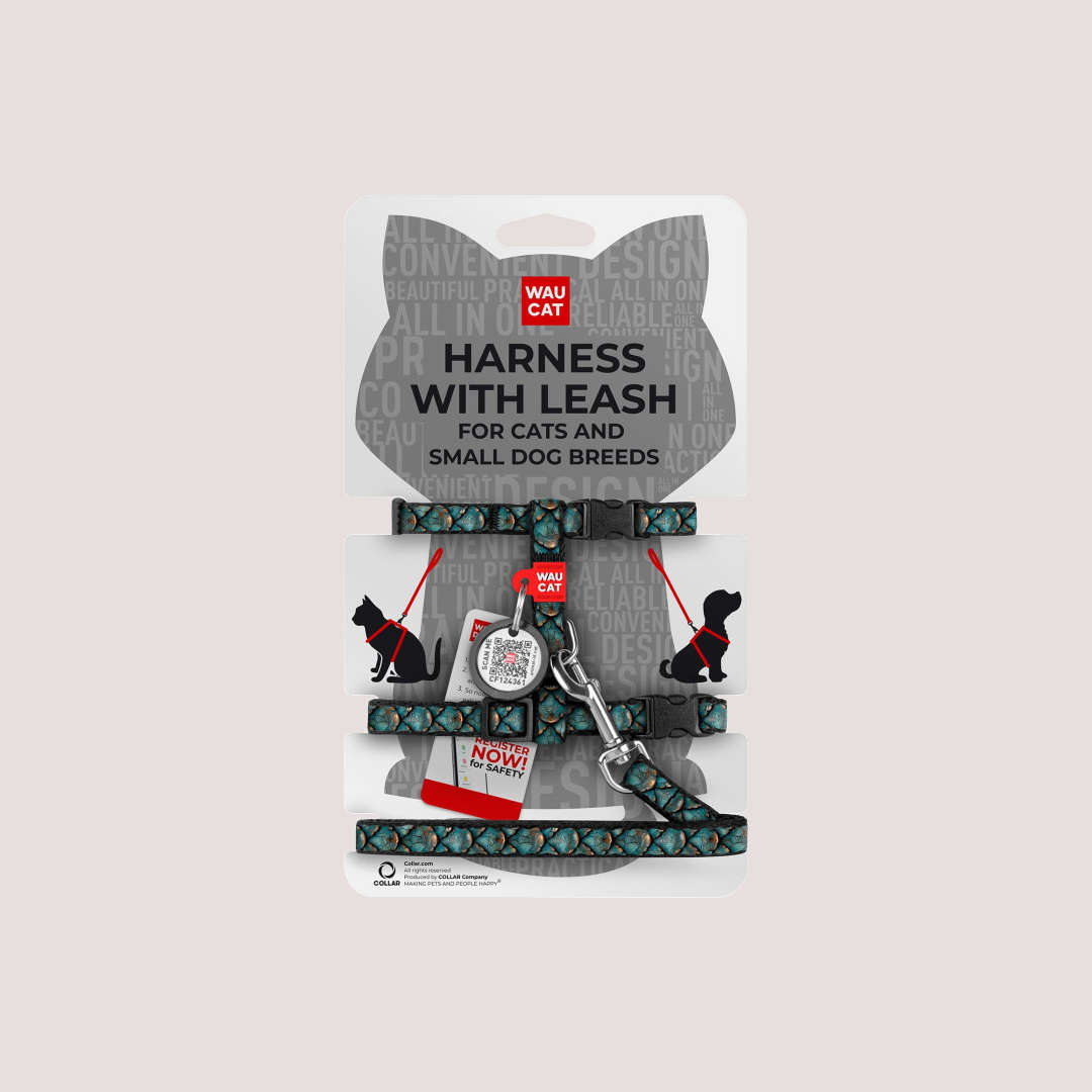 Waucat Small Harness & Lead Scales for Cats & Dogs