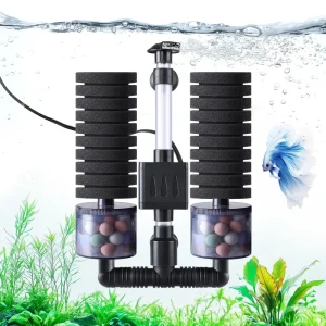 AQQA 110V/60Hz Electric Sponge Filter for Aquariums For 15-55 Gallon Fish Tank